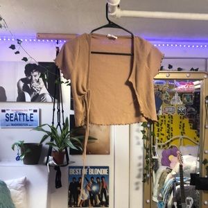 Live in the moment size XS tan coverup/cardigan